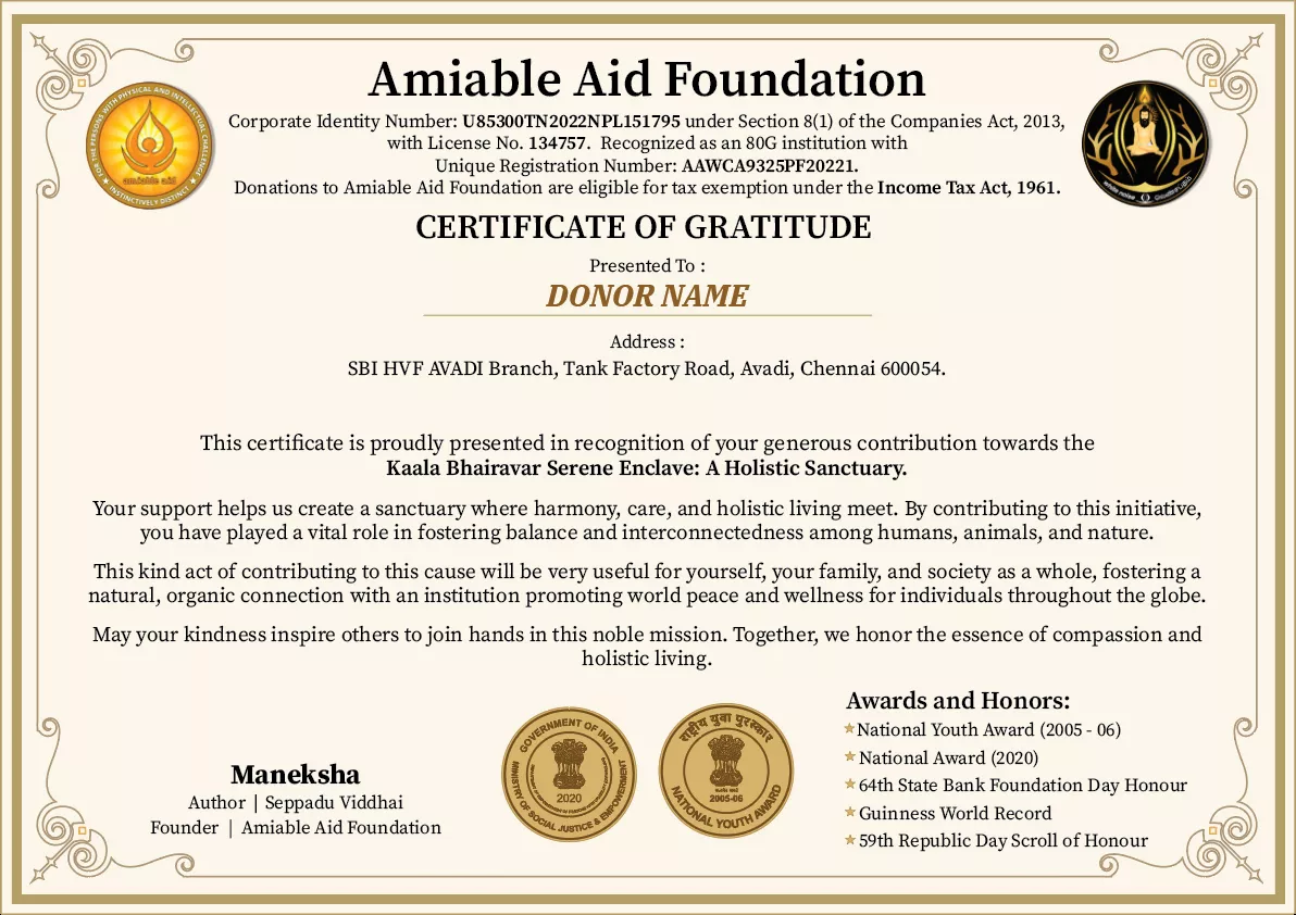 Donor Certificate